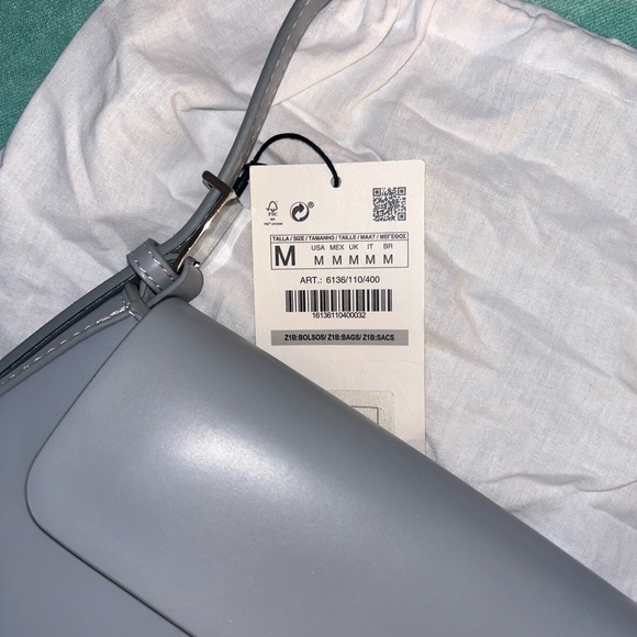 Zara trendy blue/grey shoulder bag. Brand new with tag and dust bag. - Picture 5 of 5